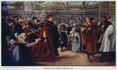 El Cardenal Wolsey yendo al Salón de Westminster de John Gilbert