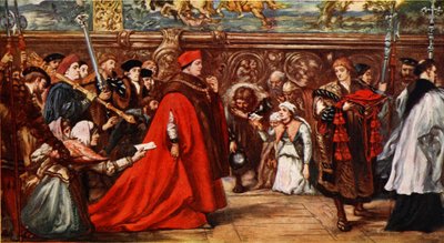 El cardenal Wolsey en su camino al Westminster Hall, ilustración de 