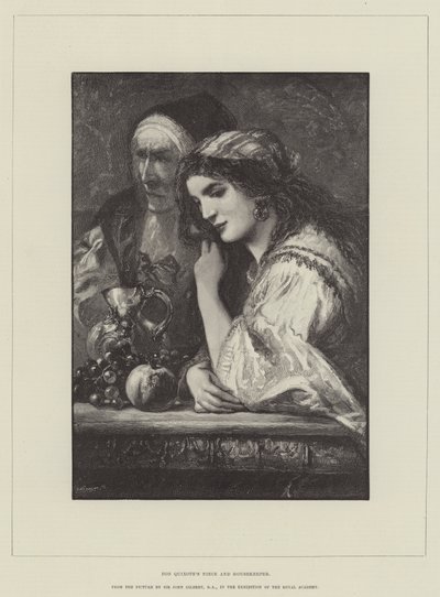 La Sobrina y el Ama de Llaves de Don Quijote de John Gilbert