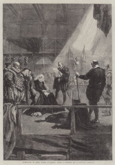 Ejecución de María Reina de Escocia de John Gilbert