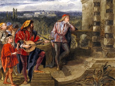 Ilustración para Los dos caballeros de Verona de William Shakespeare de John Gilbert
