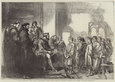 El Rey Alfredo el Grande enseñando a la Juventud Anglo-Sajona de John Gilbert