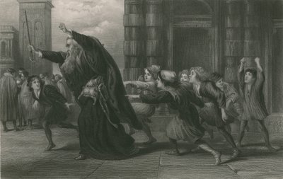 Shylock después del juicio, El mercader de Venecia de John Gilbert