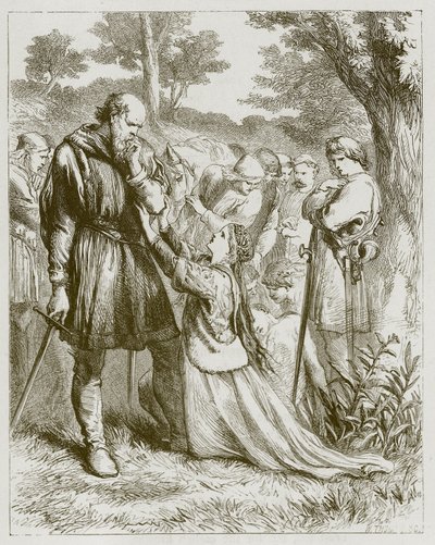 El barón acariciando su mejilla marrón oscuro de John Gilbert
