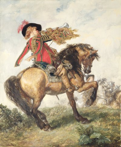 El trompetista del rey, 1874 de John Gilbert