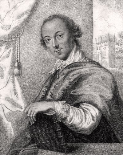 Horace Walpole, grabado por Bocquet, de 