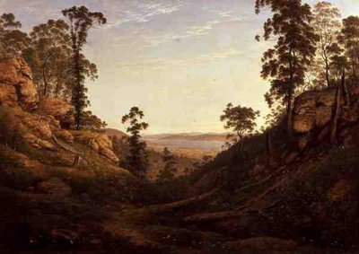 El río Derwent y Hobart Town, Tasmania de John Glover