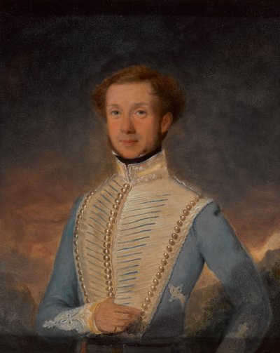 Teniente Henry Briggs, 2º Caballería Ligera de Madrás, circa 1832 de John Godwin Williams
