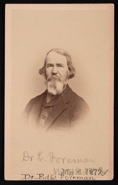 Retrato del Dr. Edward R. Foreman 1808-1885, 12 de marzo de 1872 de John Goldin