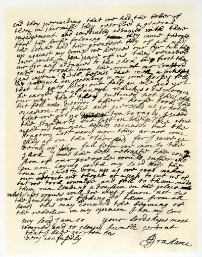 Carta de John Graham de Claverhouse a George Livingston, 1 de junio de 1679 de John Graham