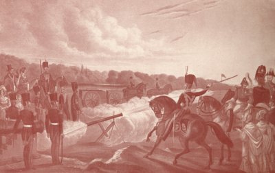 Práctica de cohetes en los pantanos, 1845 de John Grant