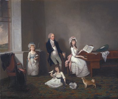 John Richard Comyns de Hylands, Essex, con sus hijas de John Greenwood