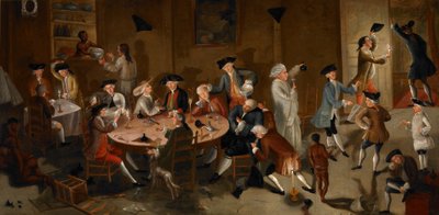 Sea Captains Carousing in Surinam, c.1752-58 (óleo sobre tela de cama) de John Greenwood
