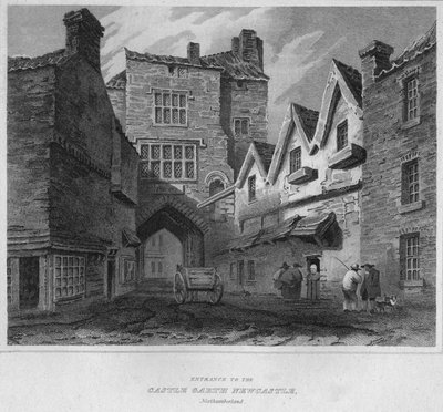 Entrada al Castillo Garth Newcastle, Northumberland, 1814 de John Greig