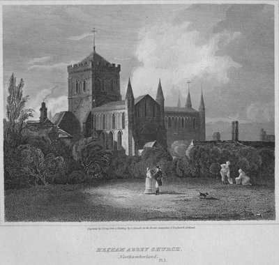 Abadía de Hexham, Iglesia, Northumberland, 1814 de John Greig