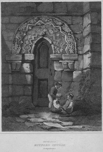 Puerta sur - Iglesia de Mitford, Northumberland, 1814 de John Greig