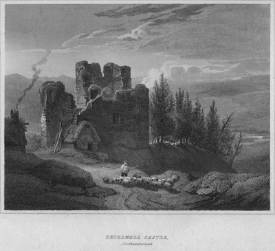 Castillo de Thirlwall, Northumberland, 1814 de John Greig