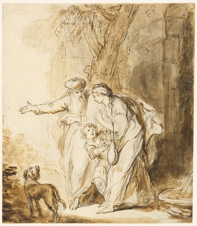 Abraham despide a Agar e Ismael de John Hamilton Mortimer