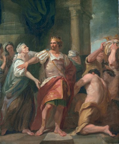 Eduardo el Confesor despojando a su madre de sus efectos, c.1763 (óleo sobre lienzo) de John Hamilton Mortimer