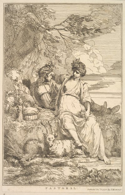 Pastoral de Quince grabados dedicados a Sir Joshua Reynolds, 8 de diciembre de 1778 de John Hamilton Mortimer