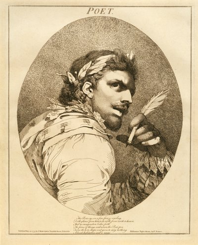 Poeta, de Sueño de una Noche de Verano, Acto V, Escena I, 1775 de John Hamilton Mortimer