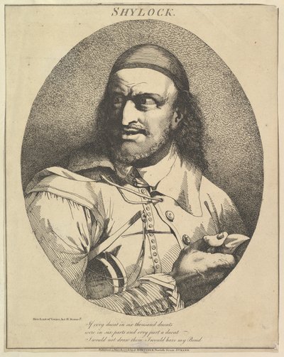 Shylock, Doce personajes de Shakespeare de John Hamilton Mortimer