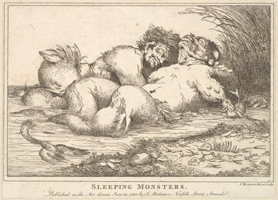 Monstruos durmientes, 25 de enero de 1780 de John Hamilton Mortimer