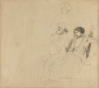 Estudio para "Los bailarines rústicos" de John Hamilton Mortimer