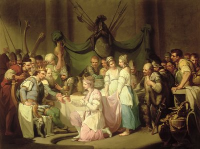 El encuentro de Vortigern y Rowena de John Hamilton Mortimer