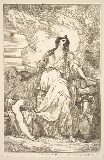 Tragedia de Quince Aguafuertes Dedicados a Sir Joshua Reynolds, 8 de diciembre de 1778 de John Hamilton Mortimer