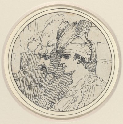 Dos cabezas orientales de John Hamilton Mortimer