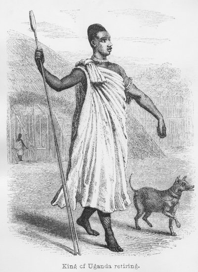 El rey de Uganda retirándose (del 