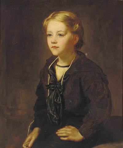 Retrato de Lewin Edward Cadogan, sentado tres cuartos de longitud, con traje de marinero de John Hanson Walker