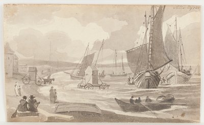 Máquinas de baño en Allonby, Cumbria, 1812 de John Harden