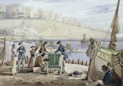 Playa de Brighton, Sussex, 1844 de John Harden