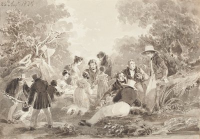 Picnic junto al lago, 1825 de John Harden