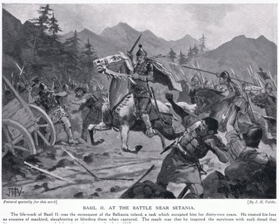 Basilio II, en batalla cerca de Setania 1017AD de John Harris Valda
