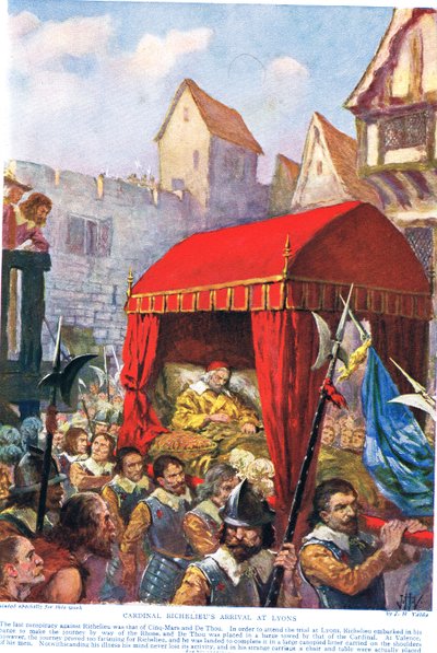 Llegada del cardenal Richelieu a Lyon, ilustración de 