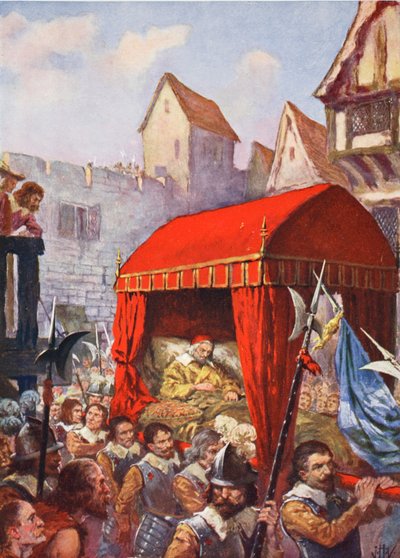Llegada del Cardenal Richelieu a Lyon, ilustración de 