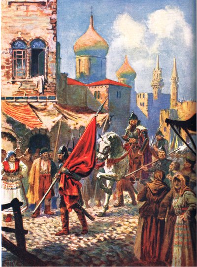 El regreso de Iván el Terrible a Moscú, ilustración de 