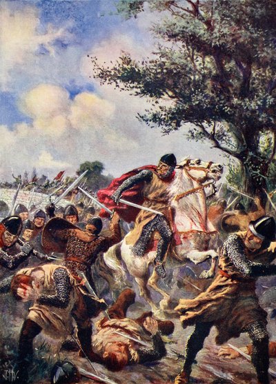 La Batalla de Bouvines, 1214, ilustración de 