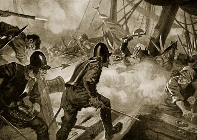 La Batalla de Lepanto, ilustración de 