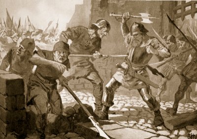 La muerte de Stussi, burgomaestre de Zúrich, en batalla, 1443 de John Harris Valda