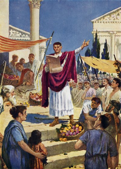 La proclamación del Edicto de Milán, 313 d.C. de John Harris Valda