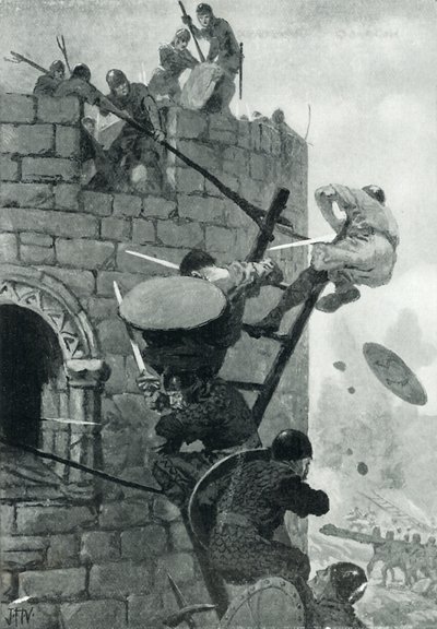 El asedio del castillo de Carmarthen de John Harris Valda