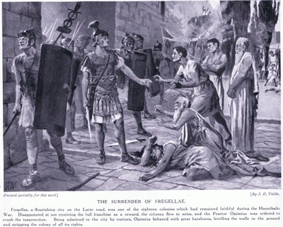 La rendición de Fregellae de John Harris Valda