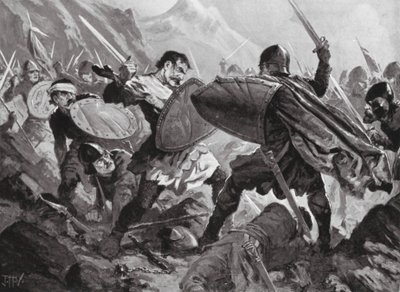 El zar Miguel Shishman de Bulgaria muere en la batalla de Velbuzhd de John Harris Valda