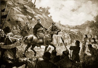 La marcha de Guillermo el Conquistador a Gales de John Harris Valda