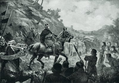 La marcha de Guillermo el Conquistador en Gales de John Harris Valda
