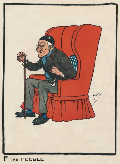 F the Feeble / J. Hassall / Dibujo, 1903 de John Hassall